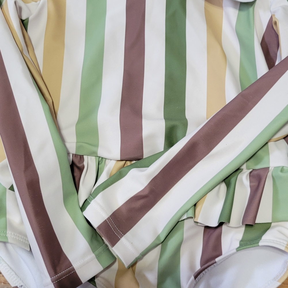 Striped Kids One Piece Swimsuit